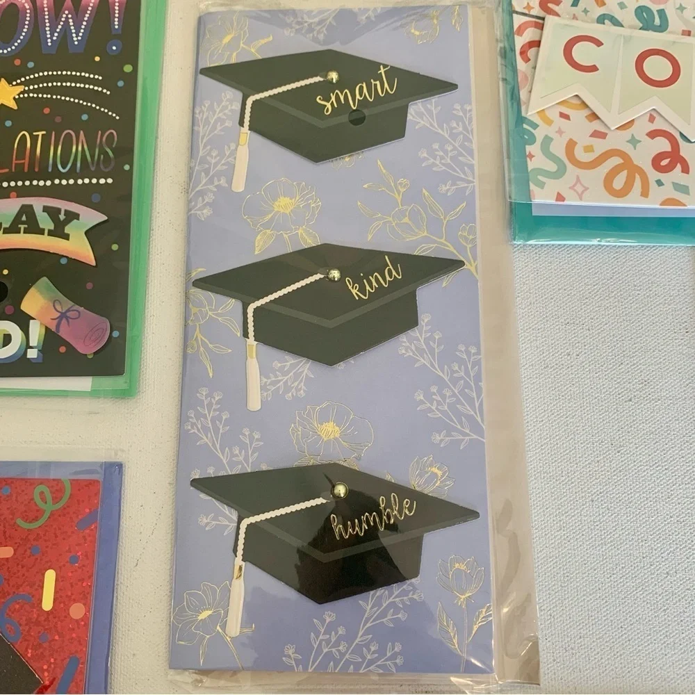 Lot of 6 Graduation Greeting Cards Set Celebration Grads Graduates Variety Pack